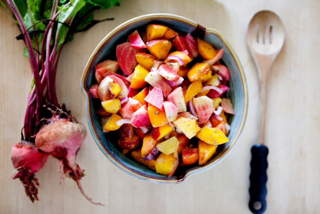 Pickled Beet and Peach Salad